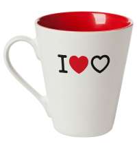 Кружка «Люблю любовь», белая с красным