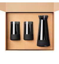 Подарочный набор декантер + 2 высоких стакана Black Edition, черный