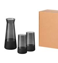 Подарочный набор декантер + 2 высоких стакана Black Edition, черный