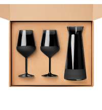 Подарочный набор декантер + 2 бокала для вина Black Edition, черный