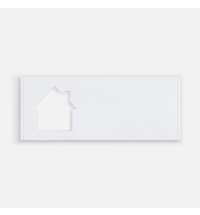 Лейбл из ПВХ с вырезом «Дом», белый