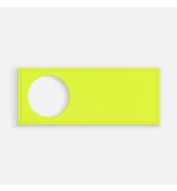 Лейбл из ПВХ с вырезом «Круг», желтый неон