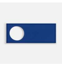 Лейбл из ПВХ с вырезом «Круг», синий