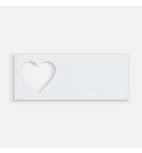 Лейбл из ПВХ с вырезом «Сердце», белый