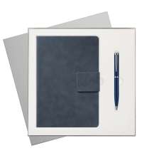 Подарочный набор Ritz, синий (ежедневник, ручка)