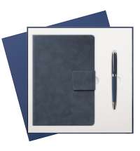 Подарочный набор Ritz, синий (ежедневник, ручка)