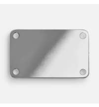 Шильдик металлический Furo, серебристый глянцевый