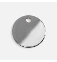 Шильдик металлический Alfa Sirkel, серебристый глянцевый