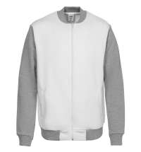 Бомбер College, молочно-белый