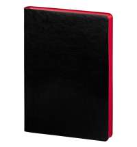 Ежедневник Doppio, недатированный, черный с красным