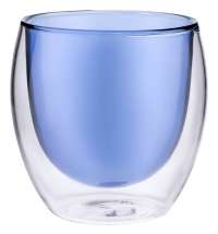 Стакан с двойными стенками Glass Bubble, синий