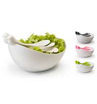 САЛАТНИЦА С ЛОЖКАМИ SPARROW, белая