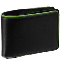 Кошелек Partinico, черный с зеленым