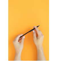 Карандаш GrafeeX с оранжевым клипом в чехле