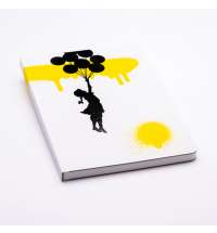 Блокнот линованный Pininfarina Banksy Улетающая девочка из каменной бумаги, А5
