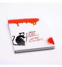 Блокнот линованный Pininfarina Banksy Крыса из каменной бумаги, А5