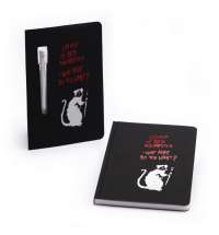 Набор Pininfarina Banksy Крыса: вечная ручка Primina и блокнот линованный из каменной бумаги, А5