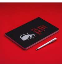 Набор Pininfarina Banksy Крыса: вечная ручка Primina и блокнот линованный из каменной бумаги, А5