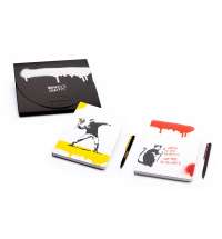 Набор Pininfarina Banksy Метатель цветов: шариковая ручка GrafeeX и блокнот линованный из каменной б