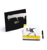 Набор Pininfarina Banksy Метатель цветов: шариковая ручка GrafeeX и блокнот линованный из каменной б