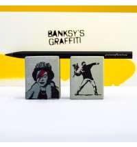 Набор Pininfarina Banksy Lizzy Stardust: карандаш SMART с бетонной подставкой