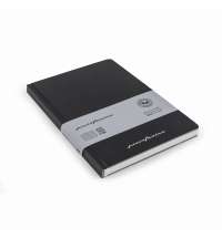 Блокнот линованный Pininfarina из каменной бумаги в твердой обложке, А5, черный