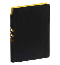 Ежедневник Flexpen Black, недатированный, черный с желтым