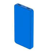 Внешний аккумулятор Polus, 10000 Mah, софт-тач покрытие, светло синий