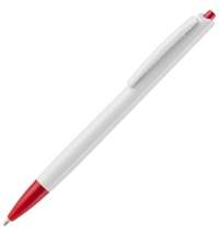 Ручка шариковая Tick, белая с красным