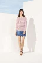 Футболка женская MARINE WOMEN, белая с темно-синим