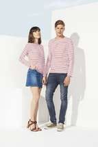 Футболка женская MARINE WOMEN, белая с красным