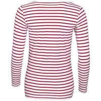 Футболка женская MARINE WOMEN, белая с красным