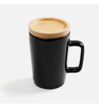 Кружка Vierra с крышкой-костером, черная