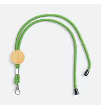 Шнурок для бейджа Tube Wood, зеленый