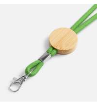 Шнурок для бейджа Tube Wood, зеленый