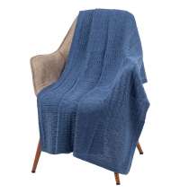 Плед Snippet, синий меланж (кобальт)