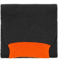 Шарф Snappy, темно-серый с оранжевым