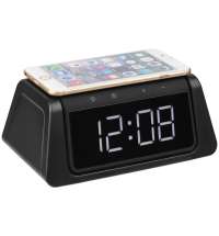 Настольный стерилизатор с беспроводной зарядкой и часами UV Depot, черный