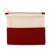 Косметичка «Mesh» хлопковая с сетчатой вставкой