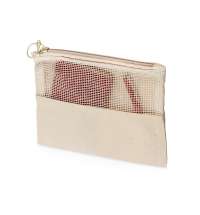Косметичка «Mesh» хлопковая с сетчатой вставкой