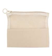 Косметичка «Mesh» хлопковая с сетчатой вставкой