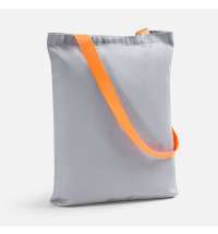 Шопер B4, серый с оранжевыми ручками