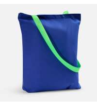 Шопер B4, синий с зелеными ручками