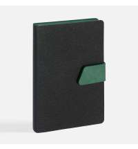 Ежедневник Boom, недатированный, черный с зеленым
