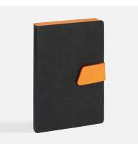 Ежедневник Boom, недатированный, черный с оранжевым