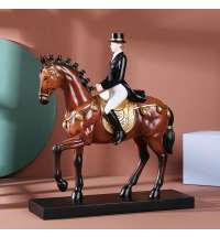 Статуэтка &amp;quot;Наездница и лошадь&amp;quot;, цвет коричневый