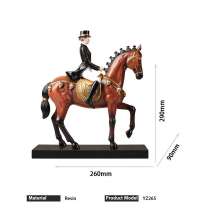Статуэтка &amp;quot;Наездница и лошадь&amp;quot;, цвет коричневый