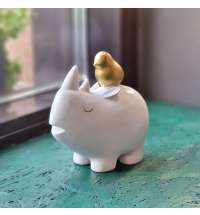 Статуэтка носорог и пеночка