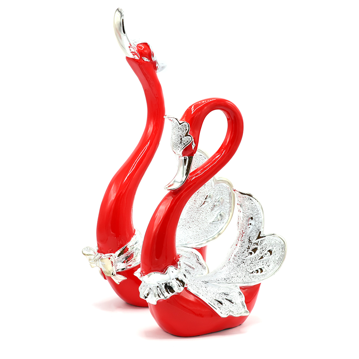 Набор статуэток &amp;quot;Влюбленные лебеди&amp;quot;, красные