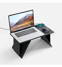 Складной стол для ноутбука с беспроводной зарядкой Kickstand Table, серый
